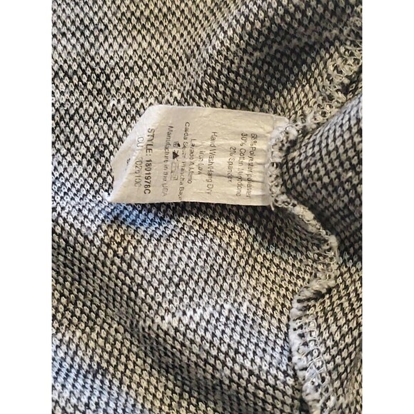 Womens Plaid Cardigan Small Lightweight Gray Hooded 1/2 Sleeve Boho - Picture 10 of 13